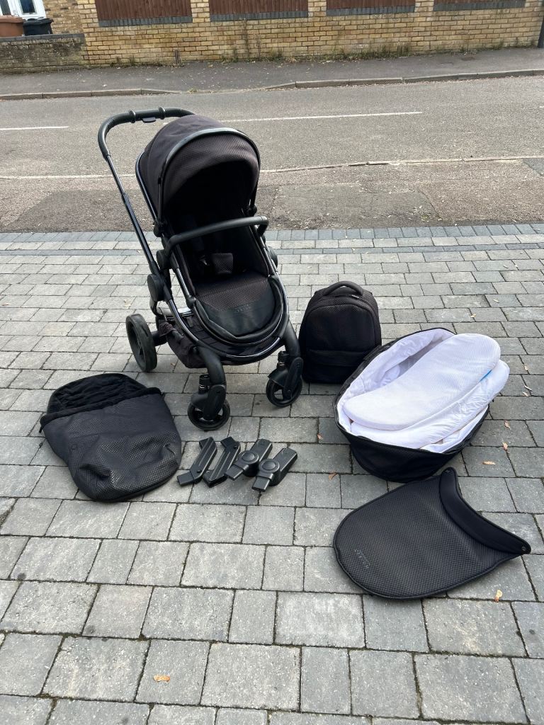 Icandy peach designer cerium black pram travel system 