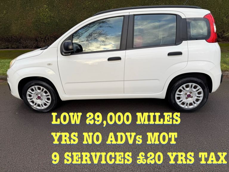 2013 FIAT PANDA 1.2 3 MTH WARNTY 29,000MLS YRS NO ADVS MOT 9 SVCS £20 TAX 5 DRS 