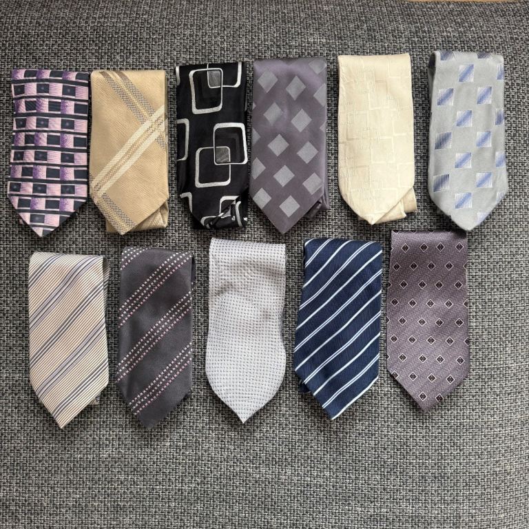 11 Silk Ties includes 2 Tie Hangers - Next, Taylor&Wright, Izod, Best De La Redoute, F&F (100% Silk)
