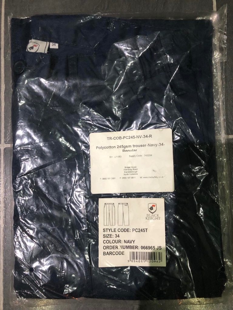 Work trousers Navy size 34