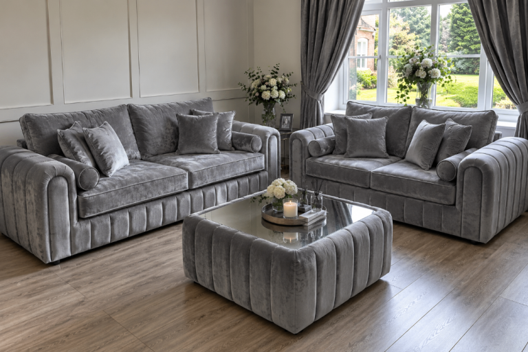 Luxury Lilly Sofa 3+2 Set & 5 Seater Corner | Plush Velvet | Brand New