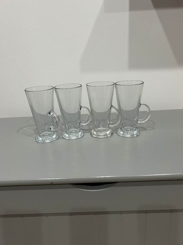 4 Latte/hot chocolate Glasses