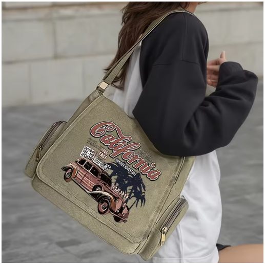 Voyager's Canvas: Adjustable Strap Unisex Messenger