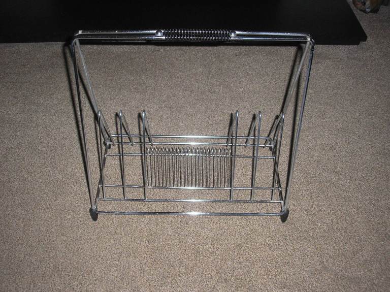Vintage 1950's record storage rack.  Original, as new condition.