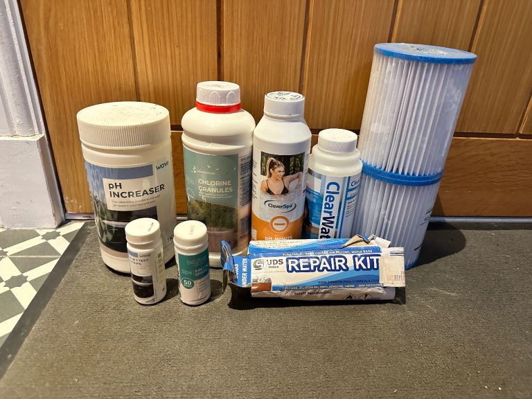 Hot tub chemicals and filters