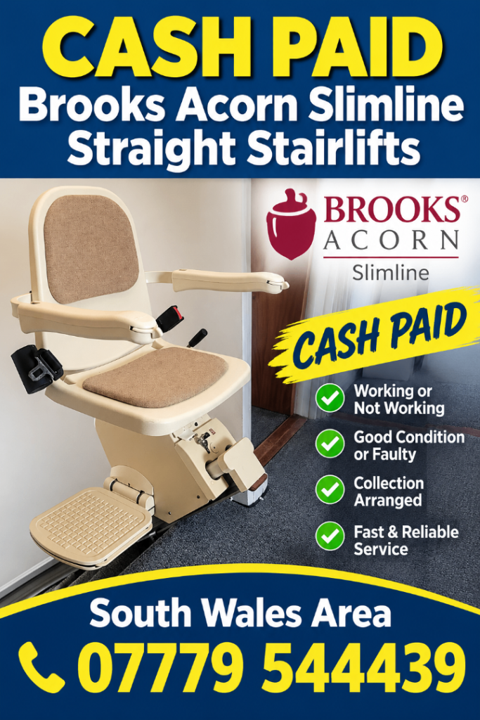 Cash Paid Brooks Acorn Slimline Straight Stairlift 