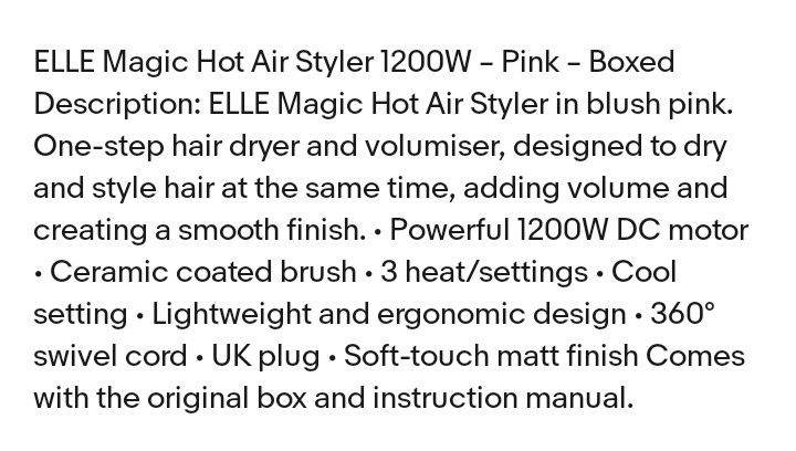 Elle hair styler