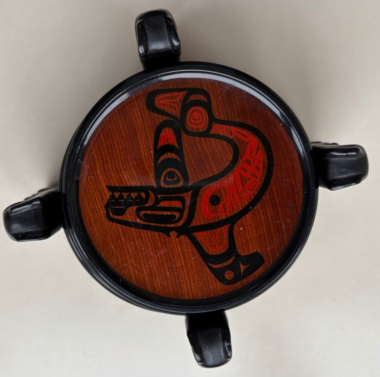 Boma coasters, set of 6 in stand used 