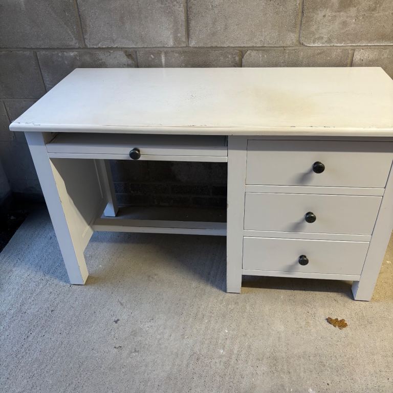 Desk, chair and bookcase