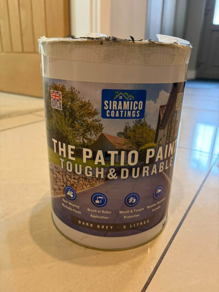 🎨 NEW Siramico Coatings Dark Grey One Coat Anti-Slip Patio Paint for Concrete Stone Brick 5L £49.95