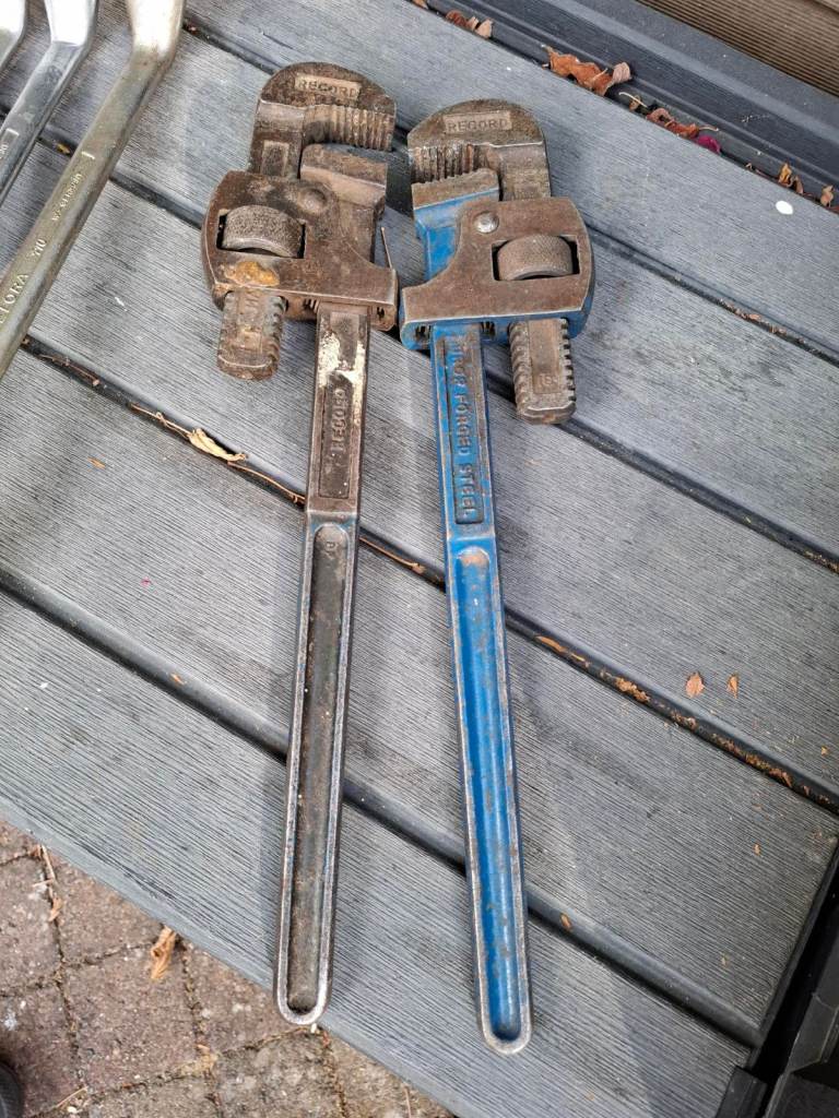 Pair of Large Pipe Wrenches – Used Condition