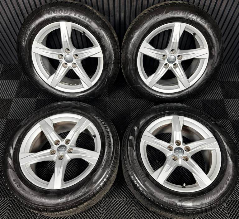 18'' GENUINE AUDI Q5 5 SPOKE ALLOY WHEEL TYRES 5X112