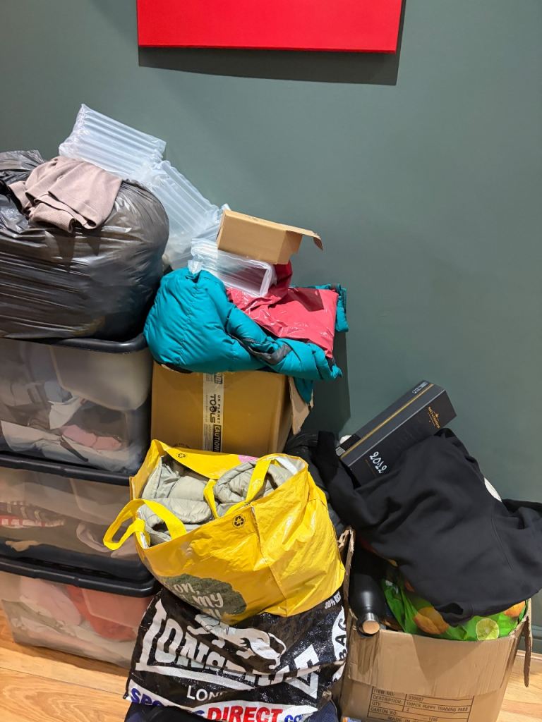 Large Clear Storage Boxes and Bags – Mixed Items