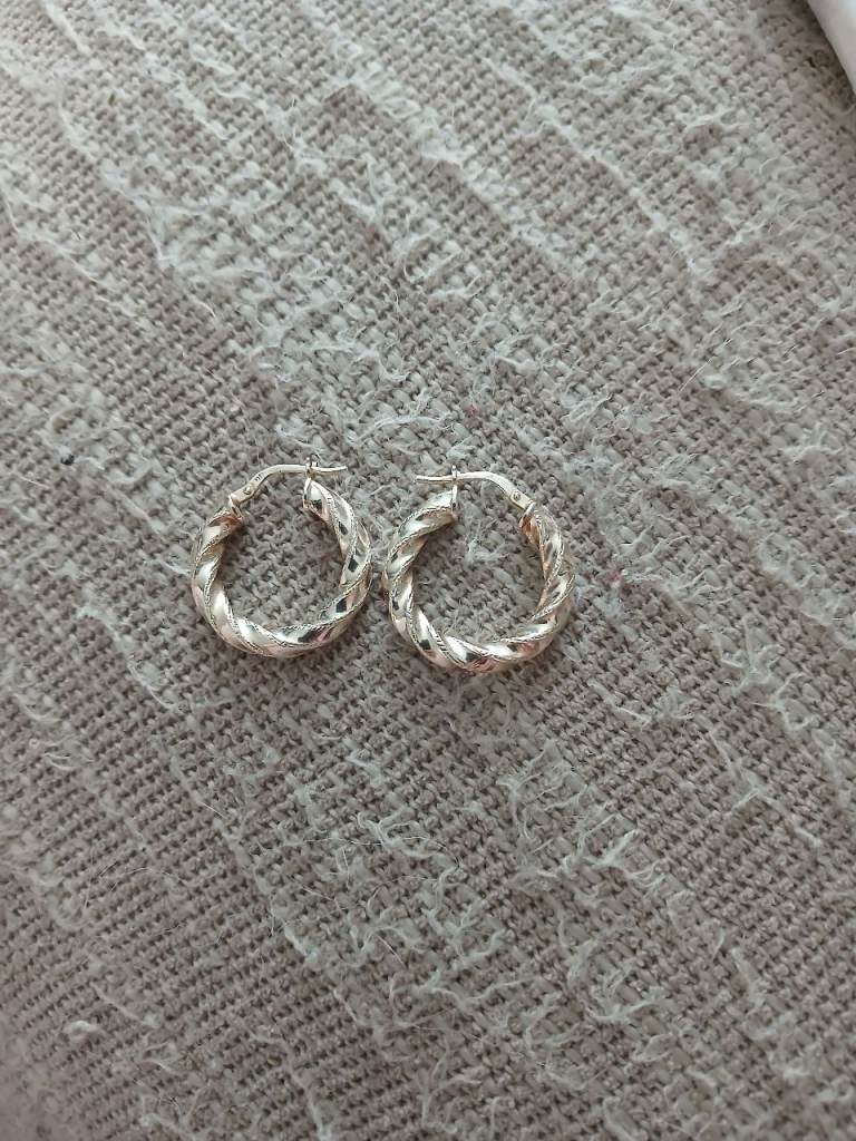 Silver hoop earrings