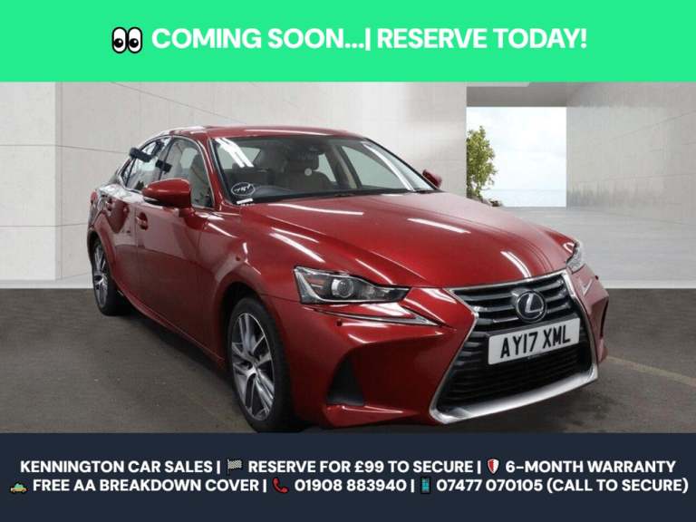 2017 Lexus IS 300h Advance 4dr CVT Auto SALOON PETROL/ELECTRIC Automatic