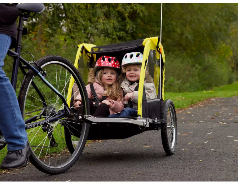 2 seat bicycle trailer for children or pets 