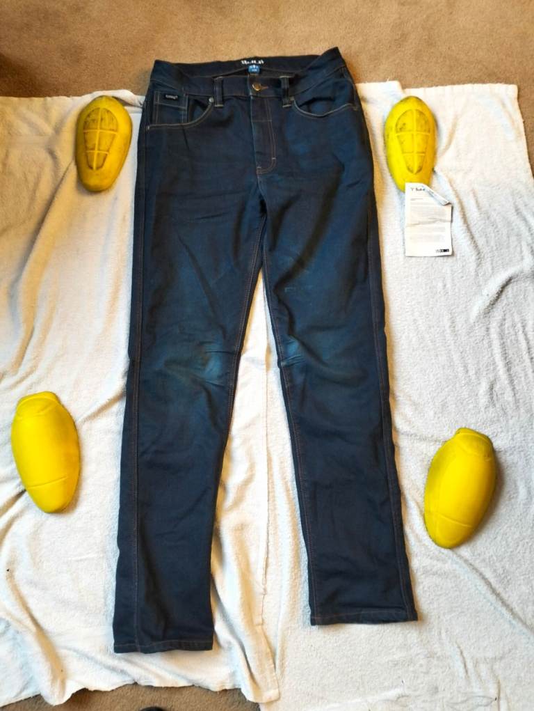 Bull-It Mens Tactical CE AA Stretch Denim Motorcycle Jeans Blue 30"W Reg Leg 31" Slim Fit