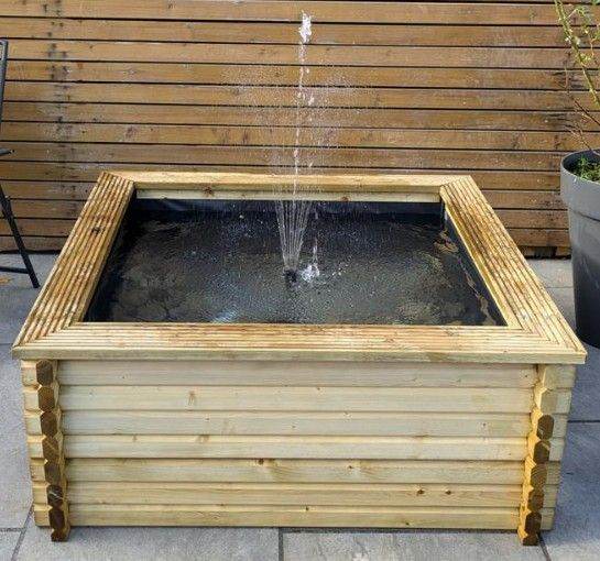 Used Wooden Square Fish Pond - MUST GO A.S.A.P!