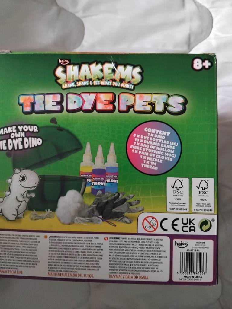 Tyedye mess free dino pet