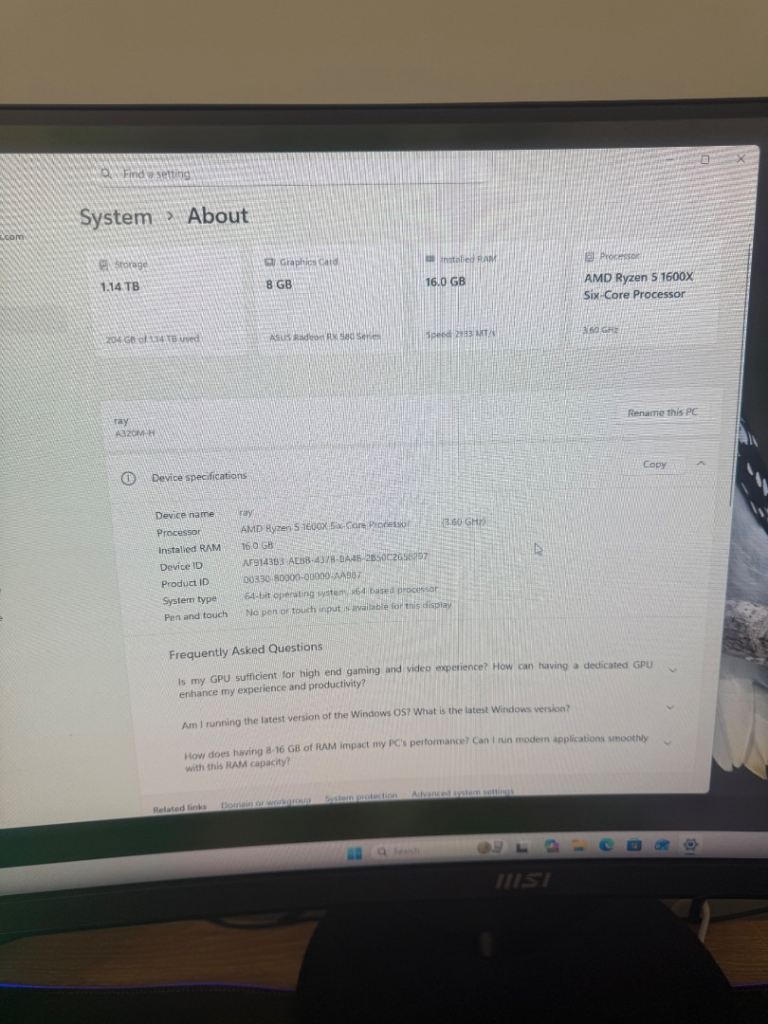 Gaming pc full set up 