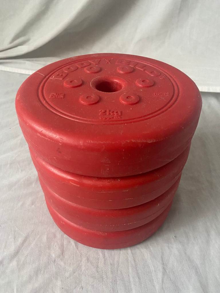 image for 4 x 2KG/4.4LBS Plastic Vinyl Weight Plates (bodybild)