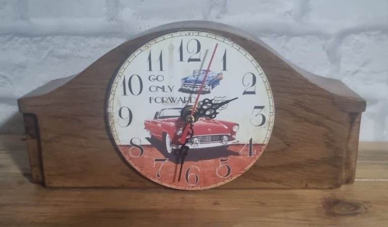 New Solid Wooden Royal Oak Boy's Handmade Bedroom Clock