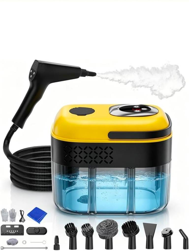 Handheld Steam Cleaner 2500W, 16 in 1 Steamer Cleaning 6-Speed