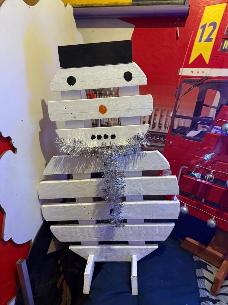 image for ⛄️Garden wood Christmas snowman⛄️