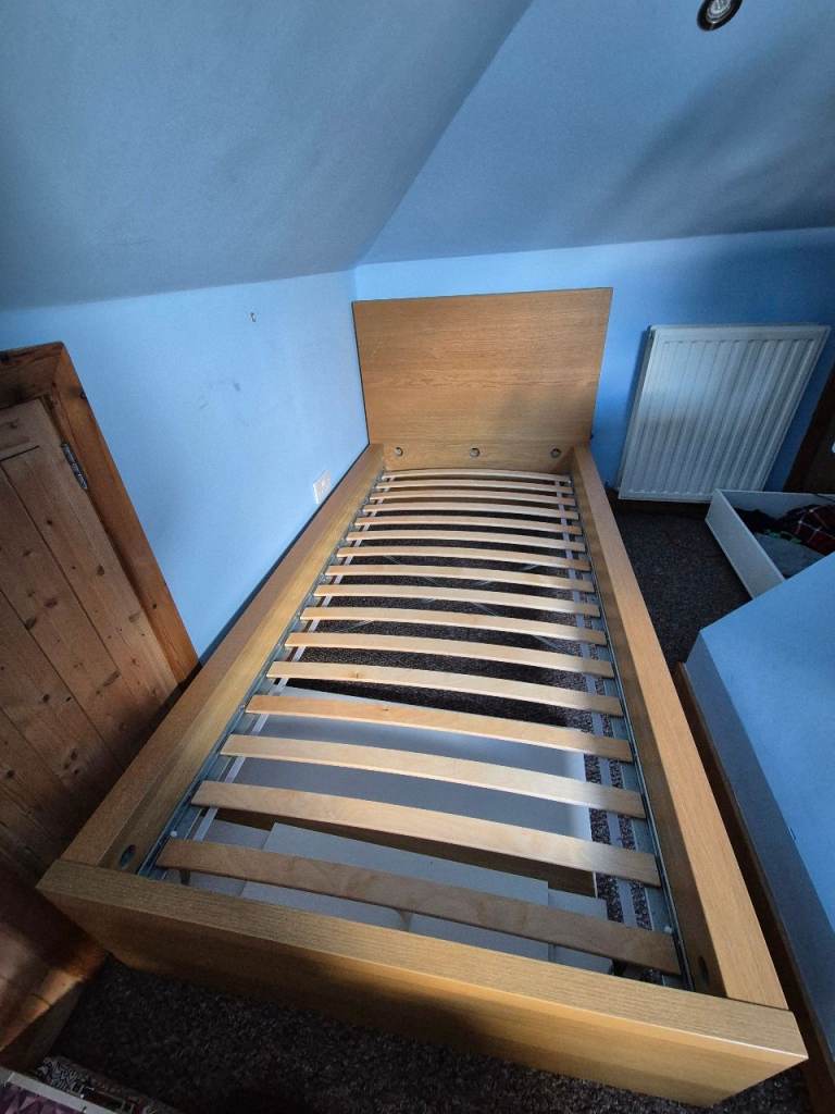 Ikea Malm Single Bed, mattress and 2 storage drawers
