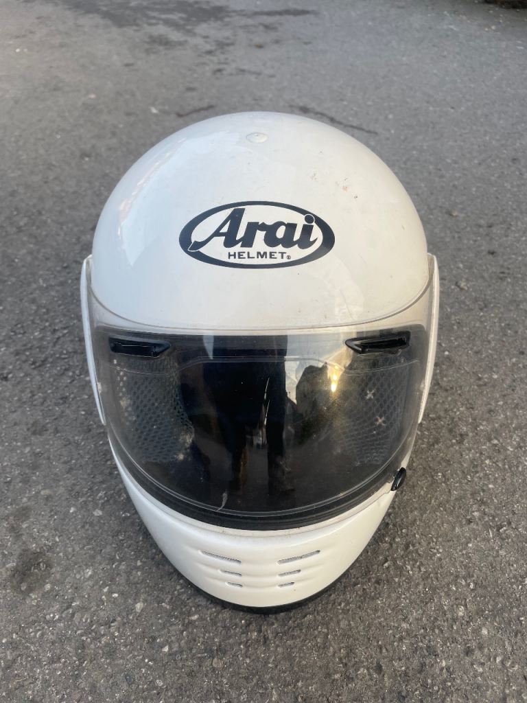 Arai Rapide 3 Full Face Motorbike Helmet White Retro / Vintage 1985
