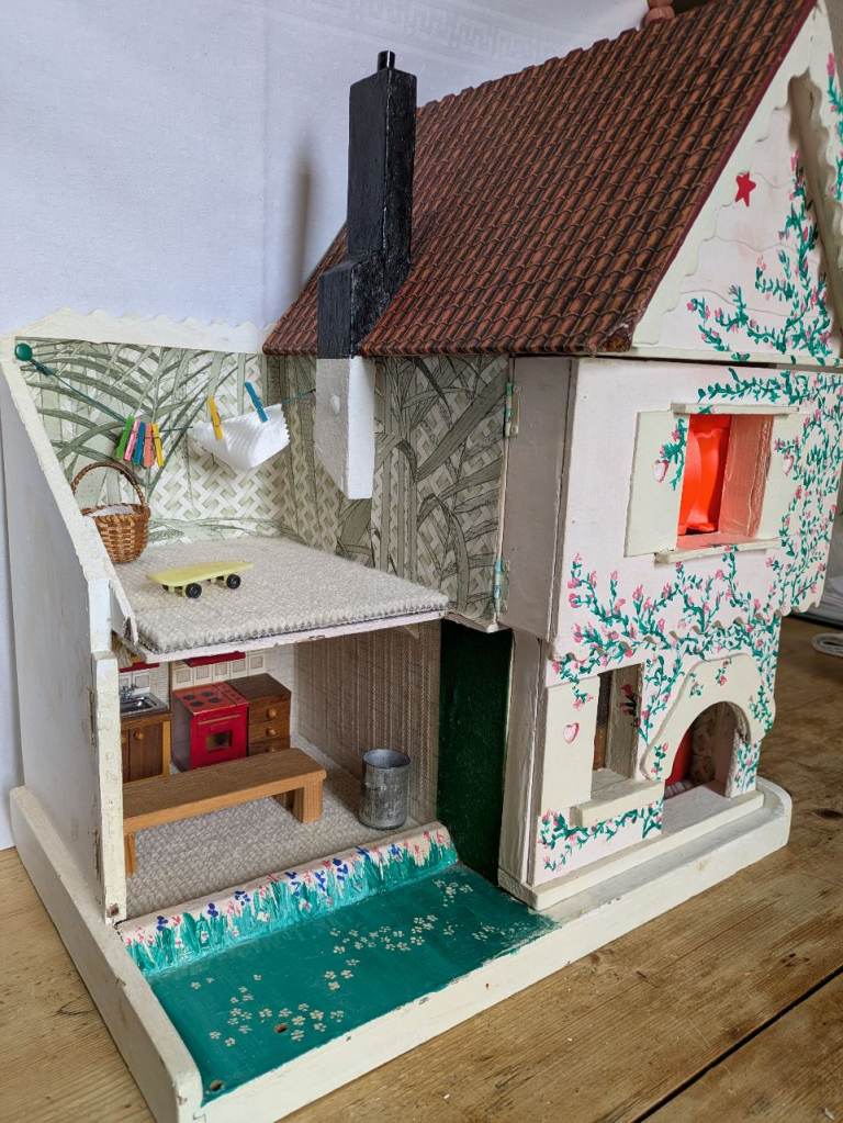 Dolls House with some furniture circa 1990s