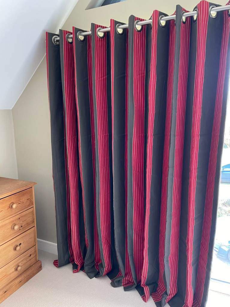 image for FULL LENGTH CURTAINS - ROMO FABRIC - 80% OFF!! - WINDOW WIDTH UP TO 7 METRES - HANDMADE