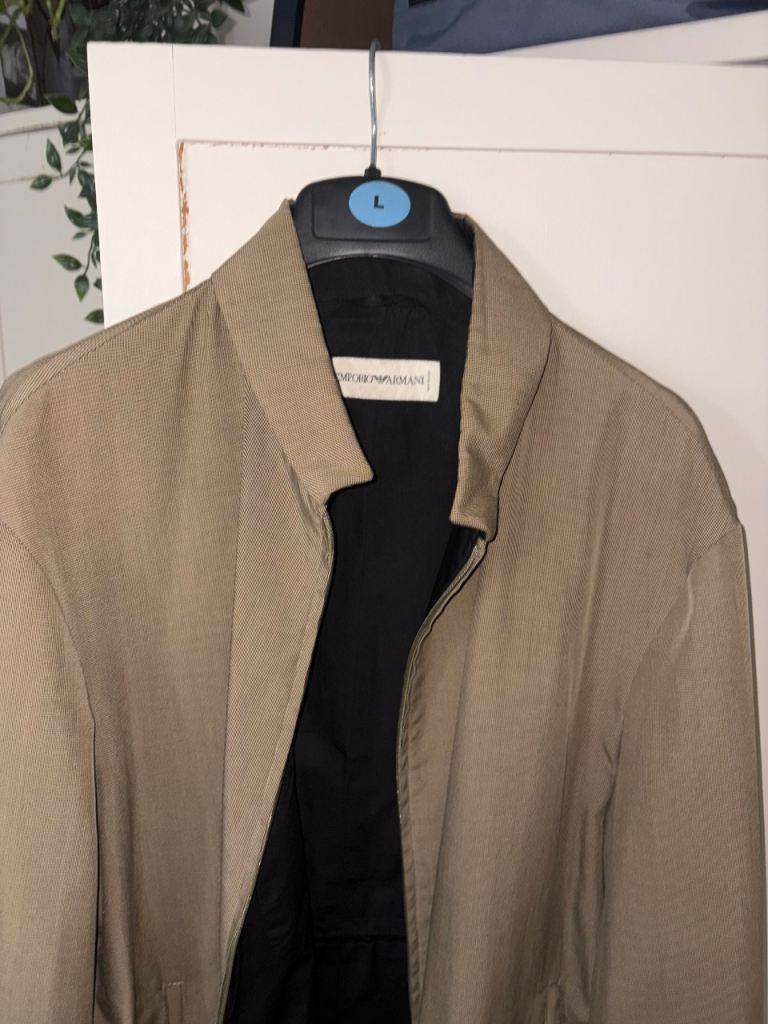 Emporio Armani Beige Jacket – Good Condition, Size L