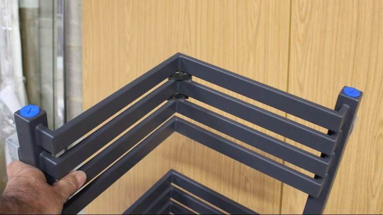 New Anthracite Corner Towel Radiator 1863 BTU