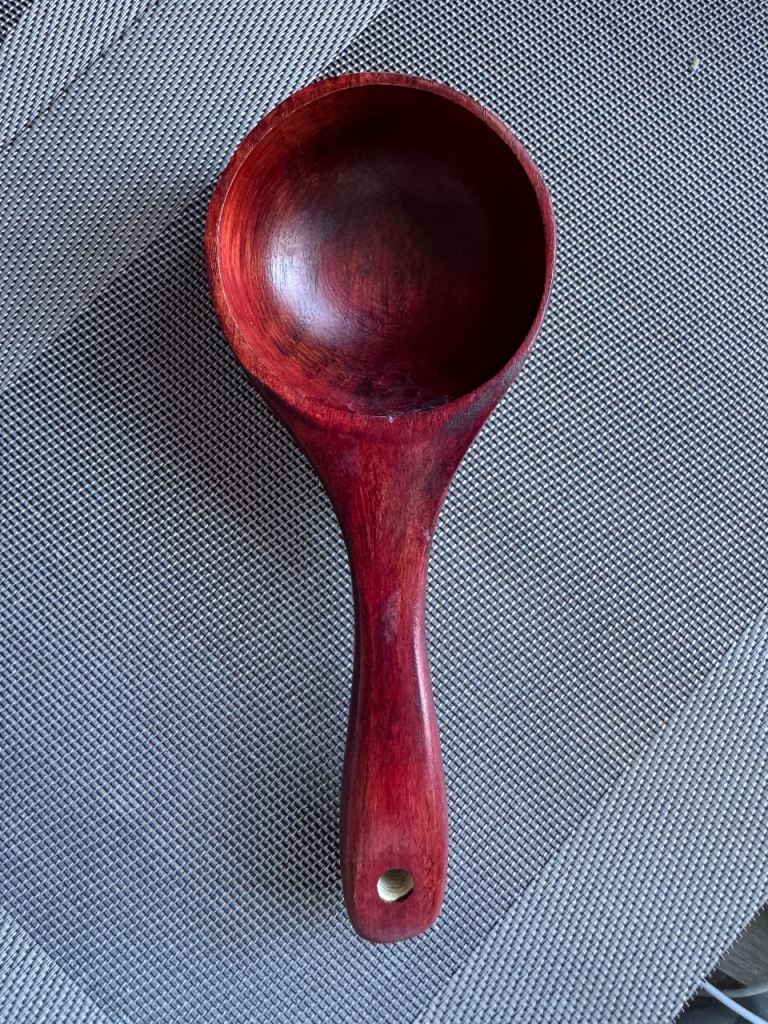 Japanese wooden table spoon ladle