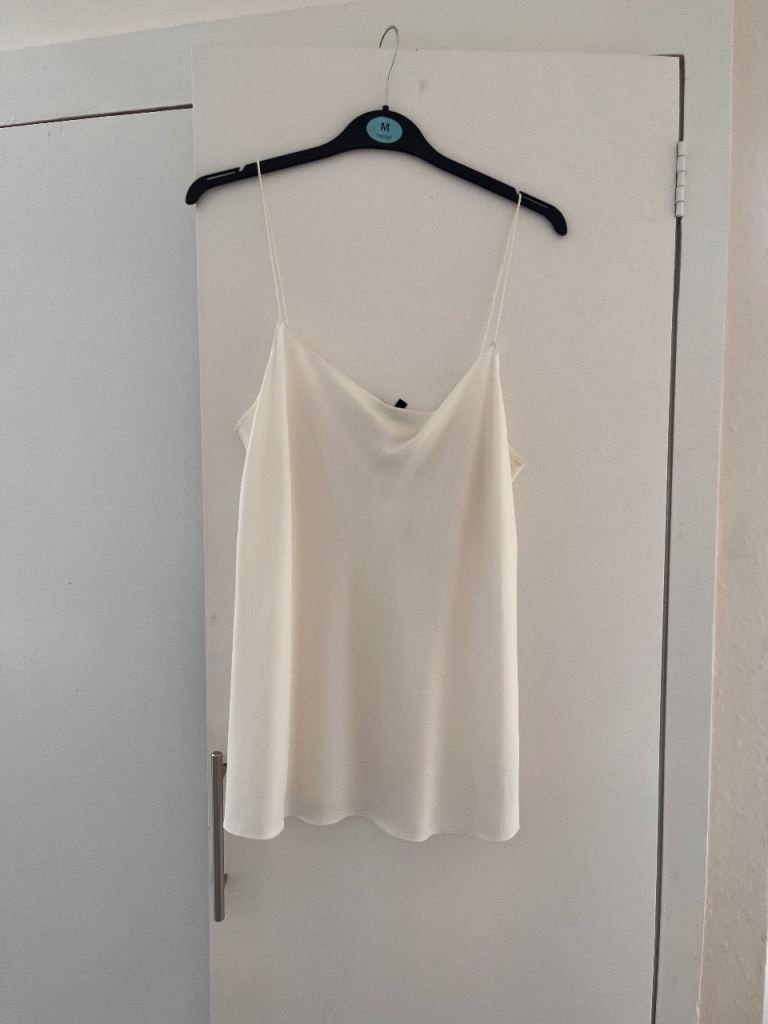 Theory  silk stretch cream vest camisole 