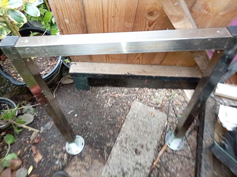 Ikea chrome table desk legs industrial