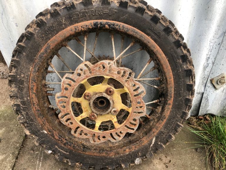 Monkey bike wheel and petrol tank