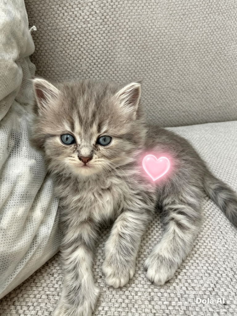 2 gorgeous grey fluffy little babies 