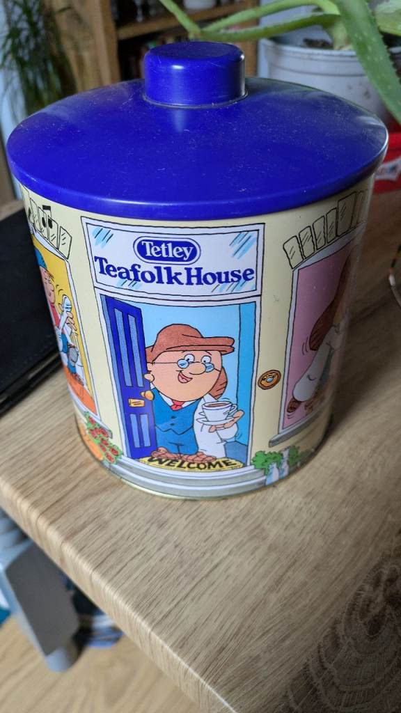 Tetley tea biscuit barrel