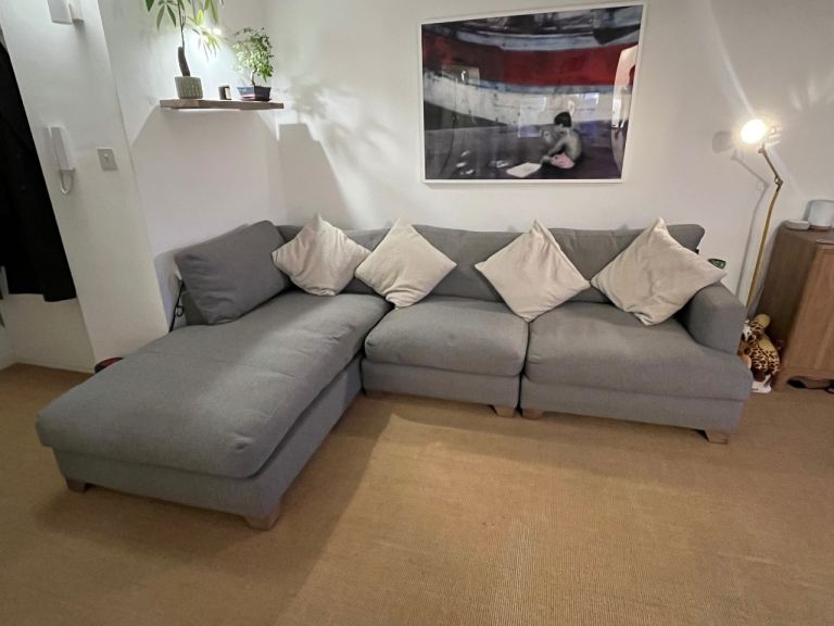 Large grey corner sofa 
