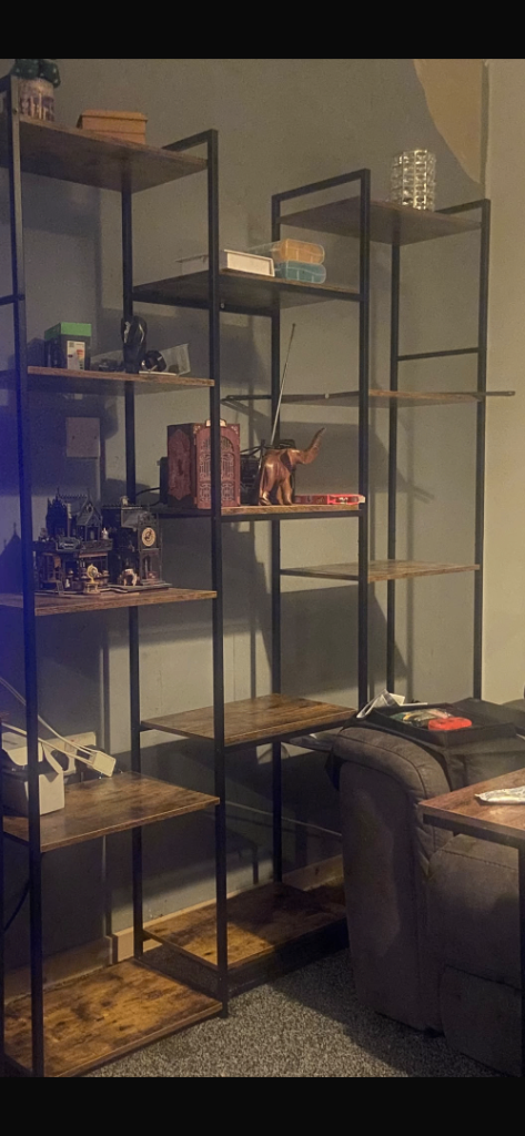 Large Industrial Style Bookcase / Shelving Unit – Good Condition