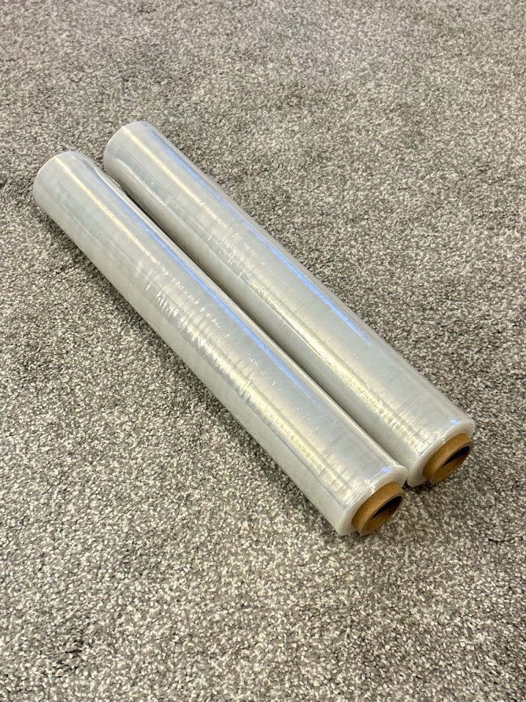 New 2x Strong Parcel Packing Rolls Pallet Stretch Shrink Wrap Film 400mm 