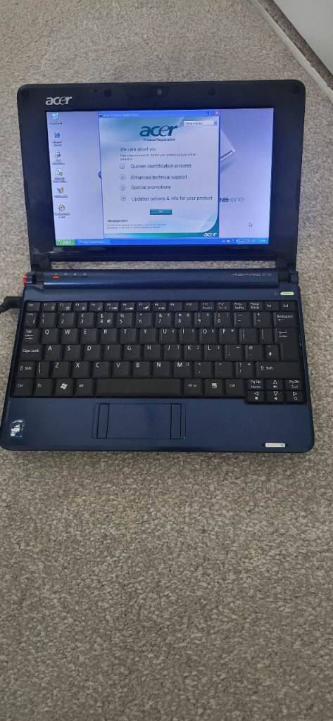 Acer Aspire One Netbook – Blue, Good Condition