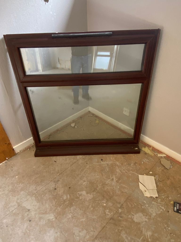 Brown pvc window 