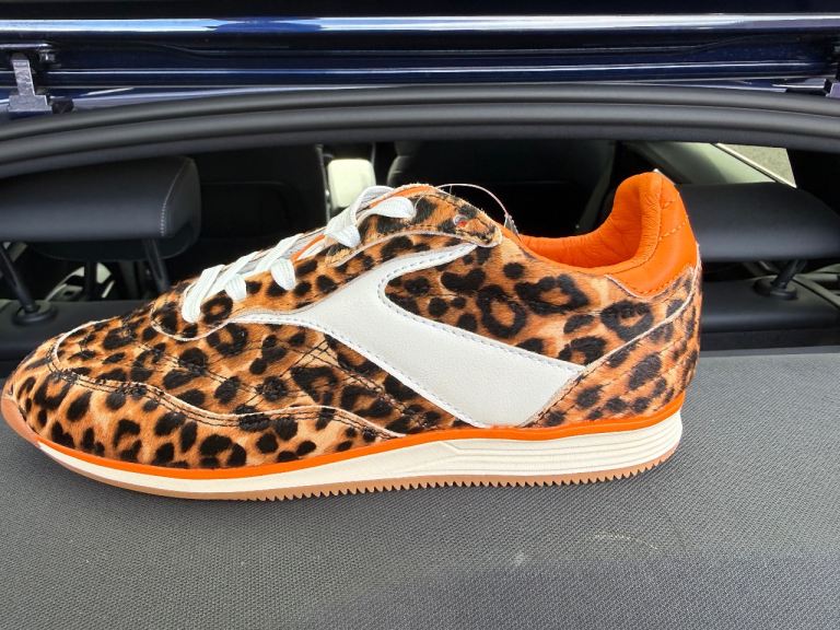 Ladies leopard print fashion trainers size 3