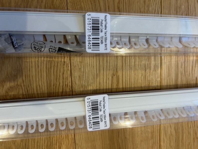 image for Two 300cm extendable curtain rail white
