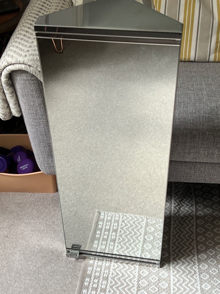 Stainless Steel Corner Cabinet with Mirror 