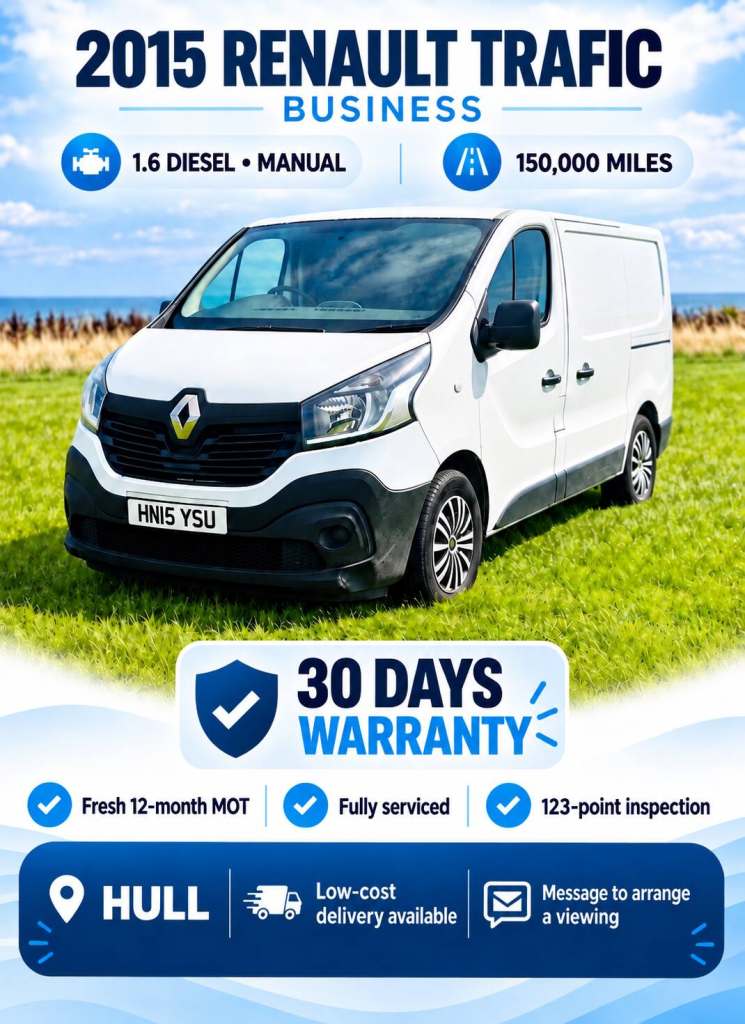 2015 Renault Trafic SL29 ENERGY dCi 120 Business+ Van PANEL VAN Diesel Manual