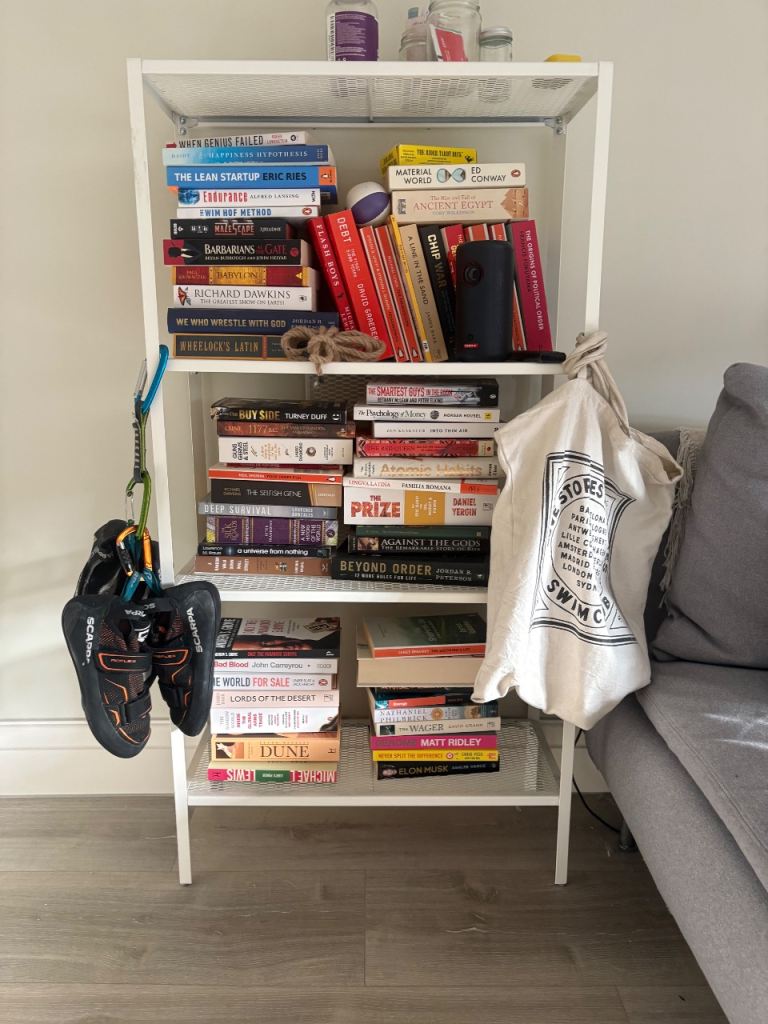 image for White Metal Bookshelf – Great Condition